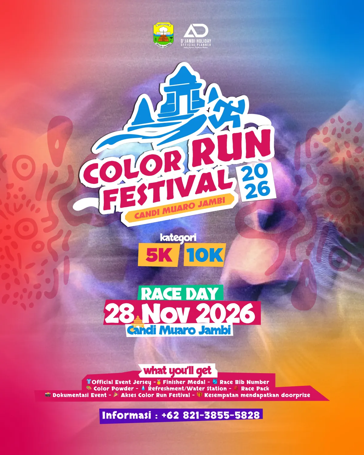 Color Run Festival Candi Muaro Jambi 2026 - Kabupaten Muaro Jambi