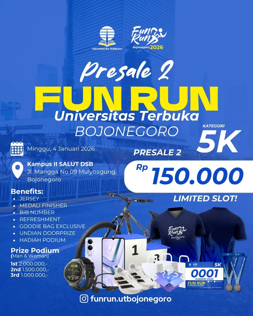 Fun Run Universitas Terbuka Bojonegoro 2026