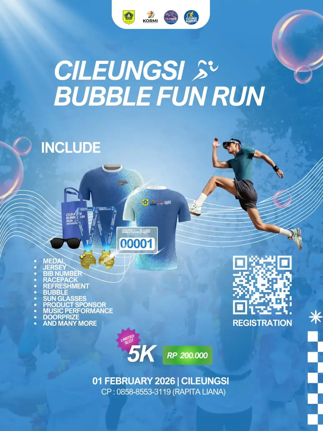 Cileungsi bubble fun run
