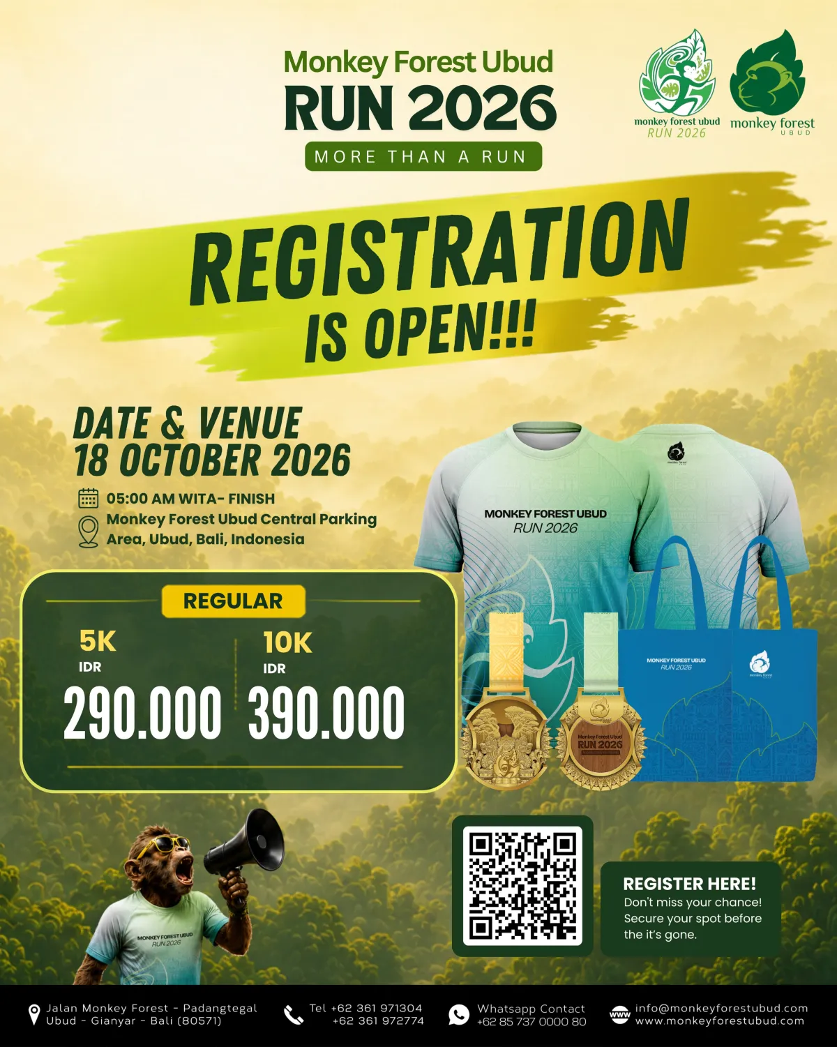 Monkey Forest Ubud Run 2026 - Kabupaten Gianyar