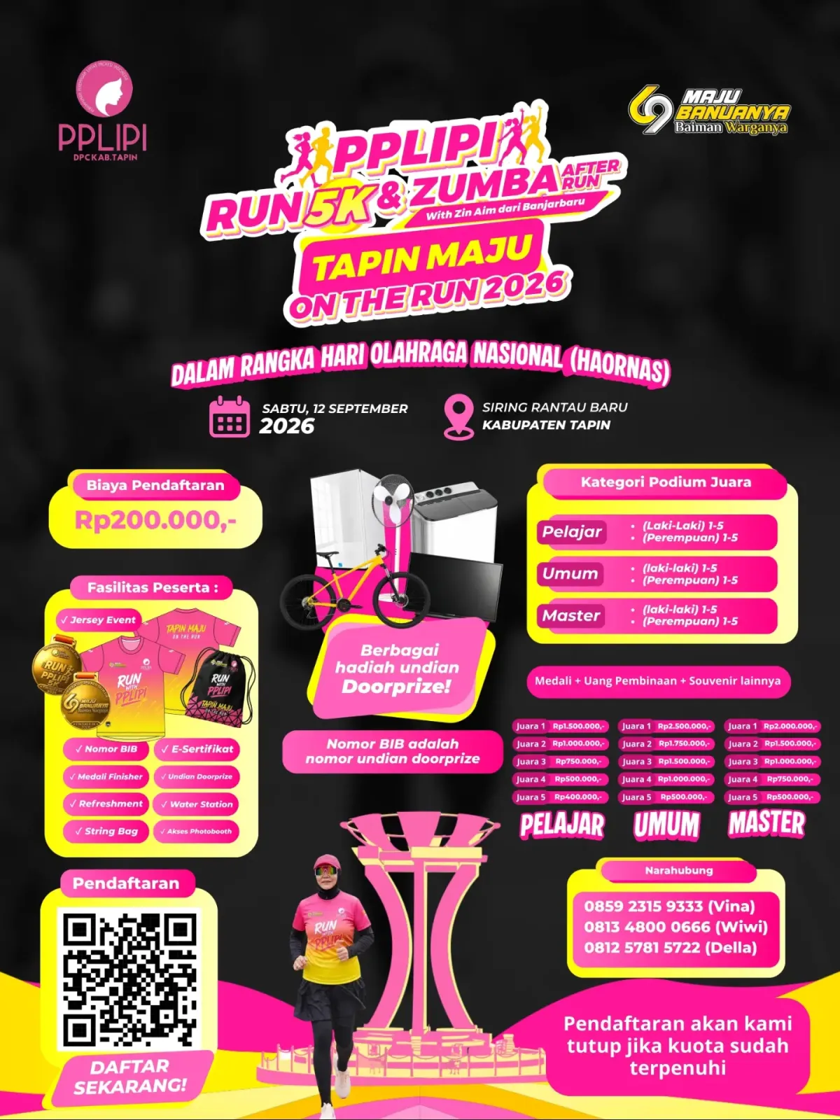 PPLIPI Run 5K & Zumba After Run 2026 - Kabupaten Tapin