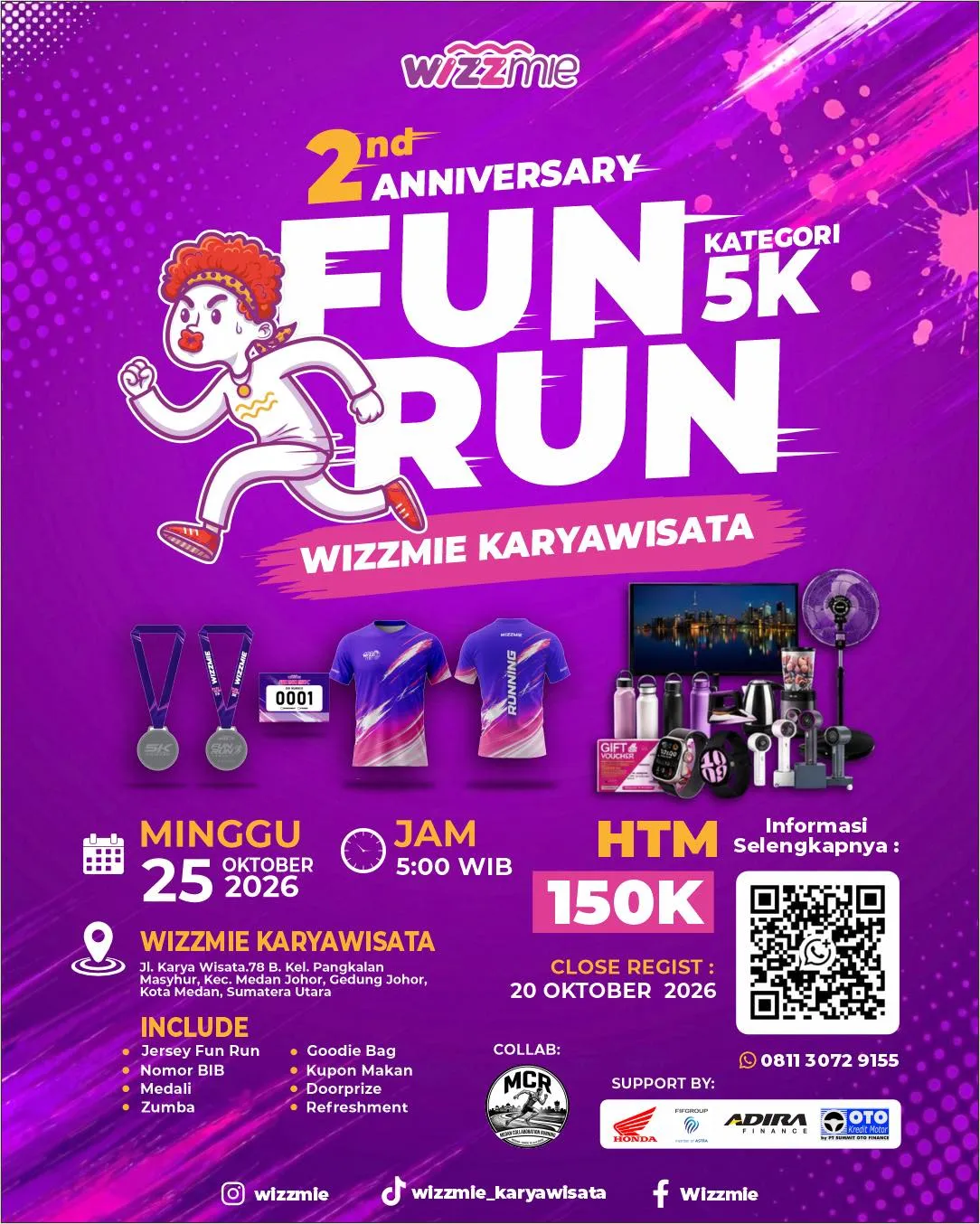 Wizzmie Fun Run 2026 - Kota Medan